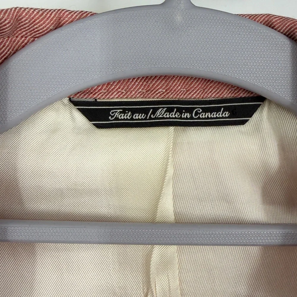 Jack Victor Exclusive Collection Pink Linen Silk Blazer Sport Coat Mens 43R